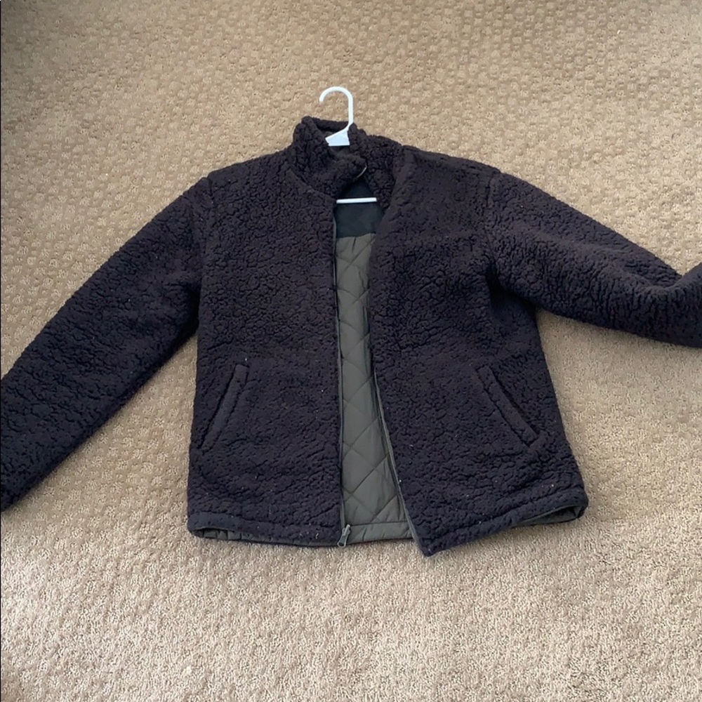 Reversible men’s fluffy jacket